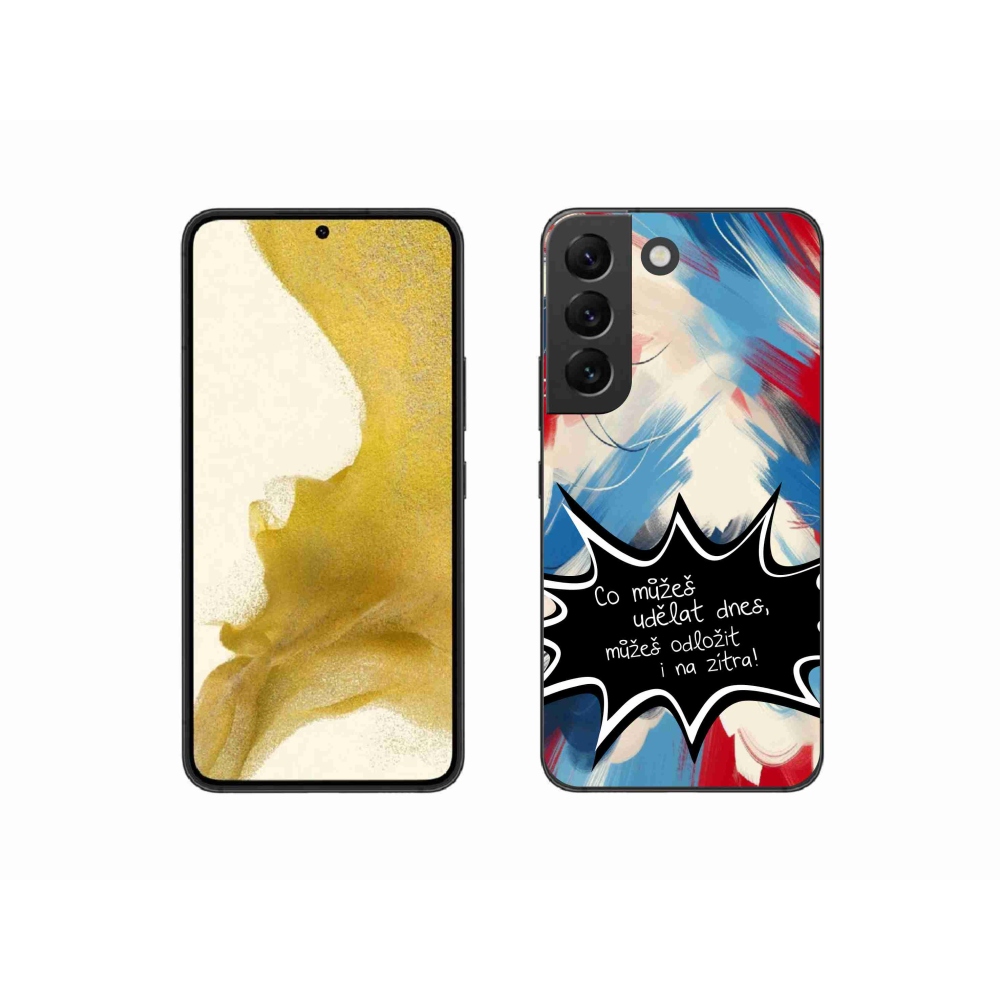 Gél borító mmCase Samsung Galaxy S22 5G - vicces szöveg 9 fekete háttér