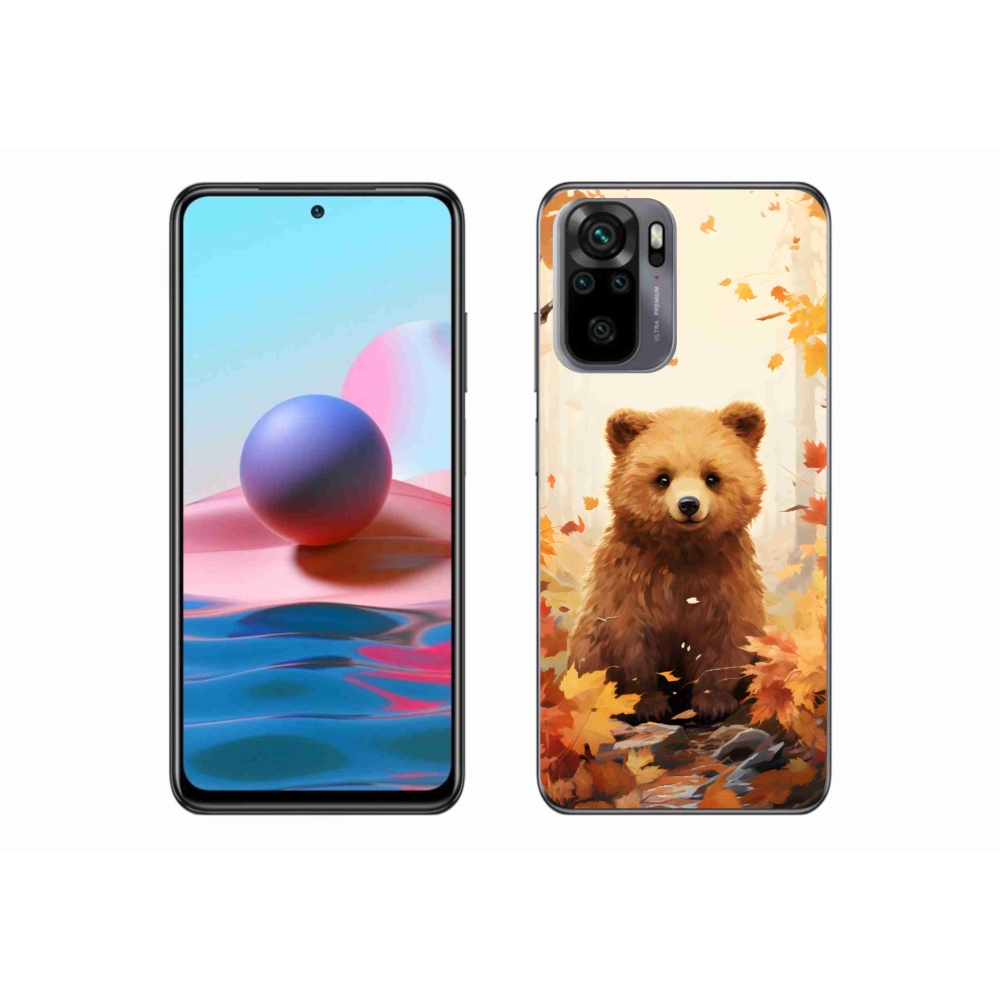 Gél borítás mmCase a Xiaomi Redmi Note 10 4G-hez - medve az erdőben