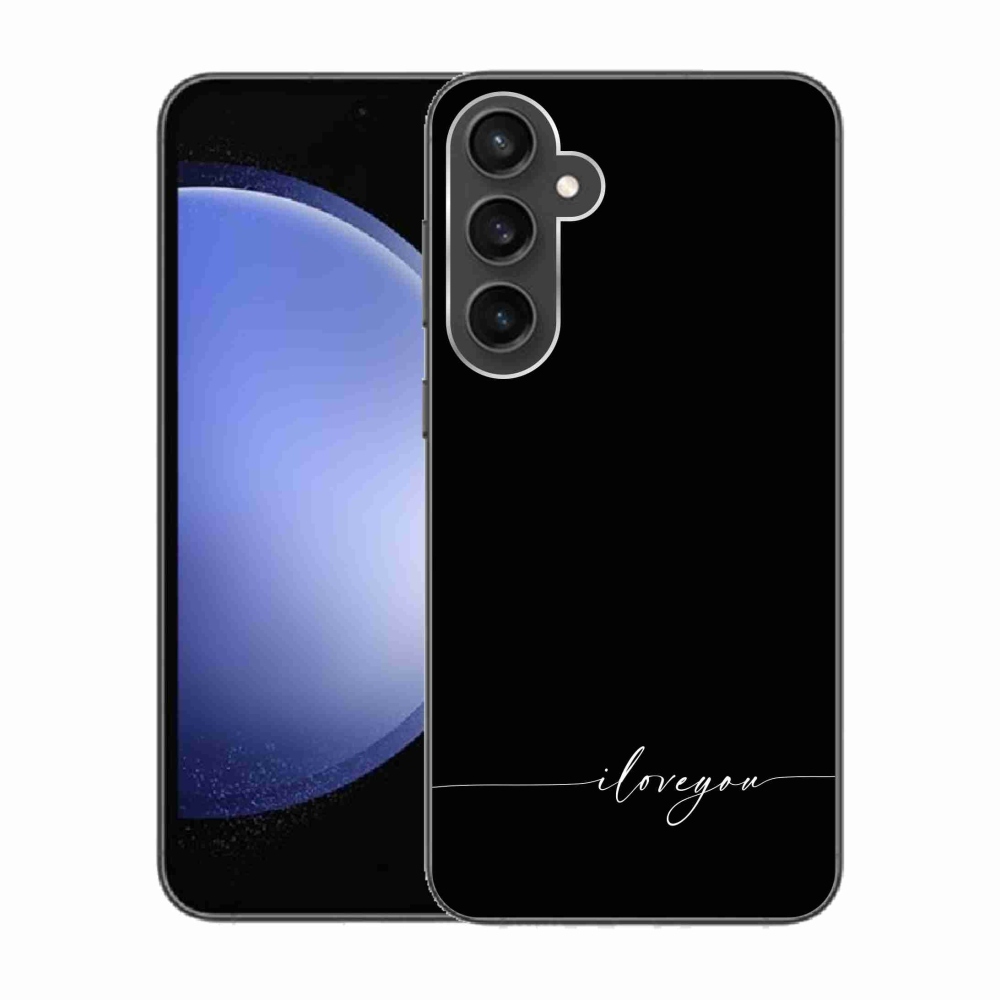 Gél borítás mmCase Samsung Galaxy S23 FE - I love you fekete háttérrel