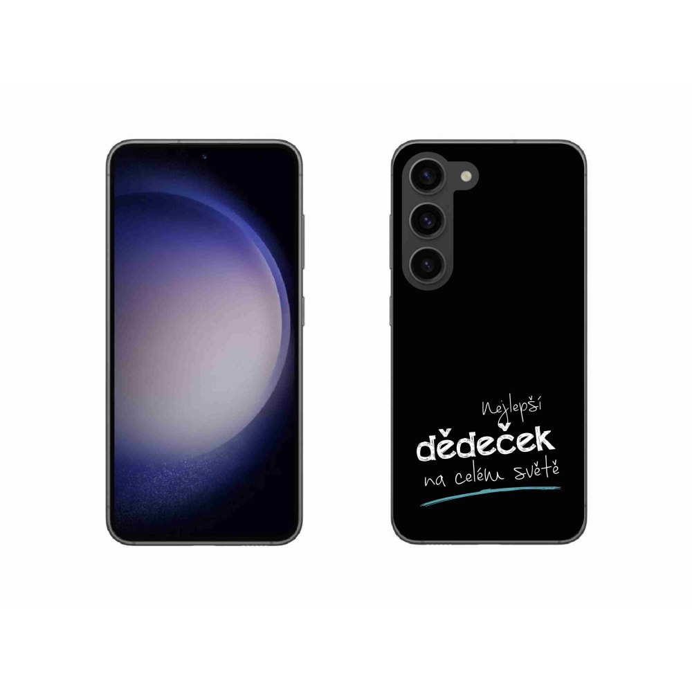 Gél borító mmCase Samsung Galaxy S23 5G - a legjobb nagypapa 3 fekete háttérrel