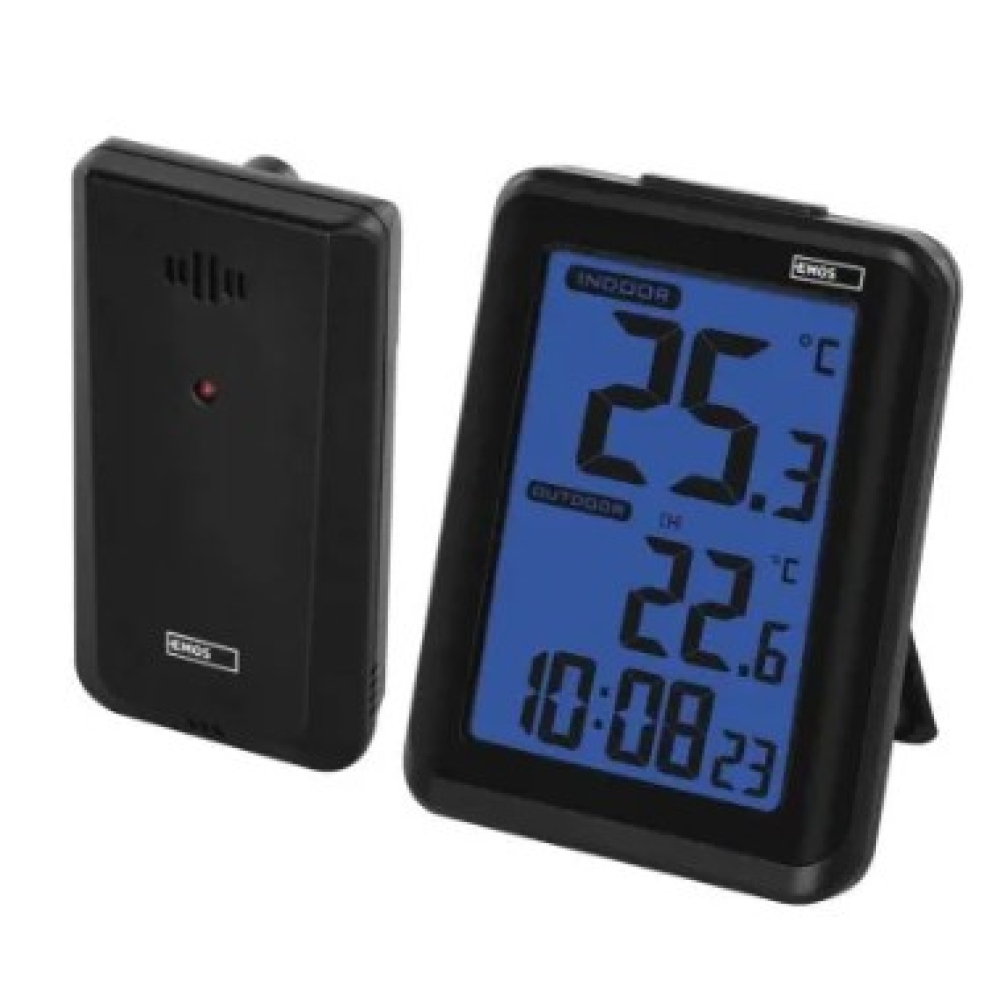 Digitális hőmérő, vezeték nélküli érzékelő, ébresztőóra E8636