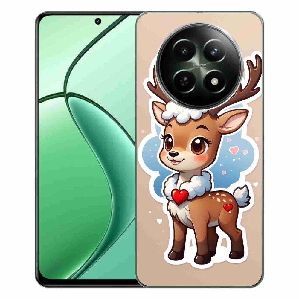 Zselés borítás mmCase a Realme 12 5G/12x 5G készülékhez - rajzfilm rénszarvas