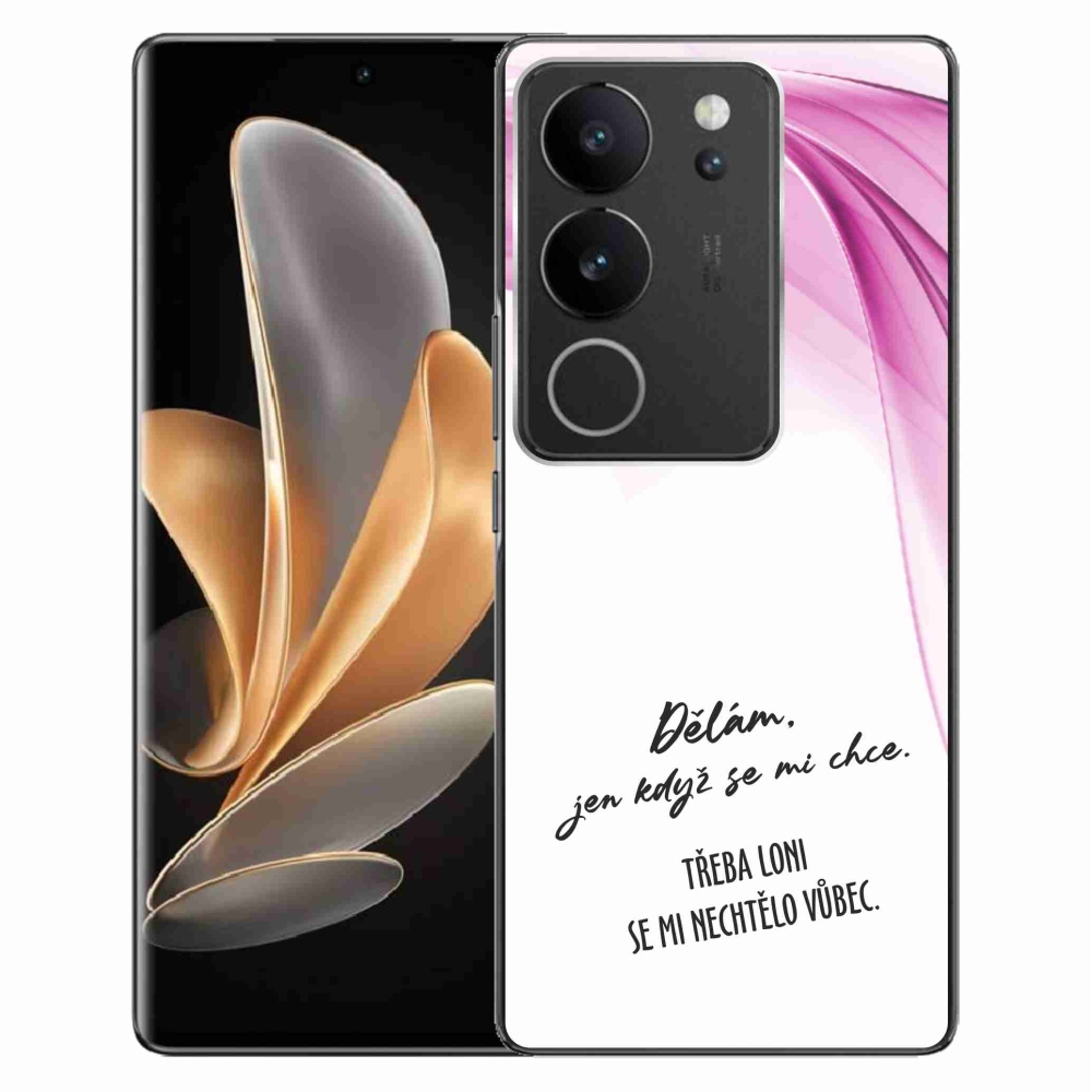 Gél borító mmCase a Vivo V29 5G készülékhez - vicces szöveg 12 fehér háttér