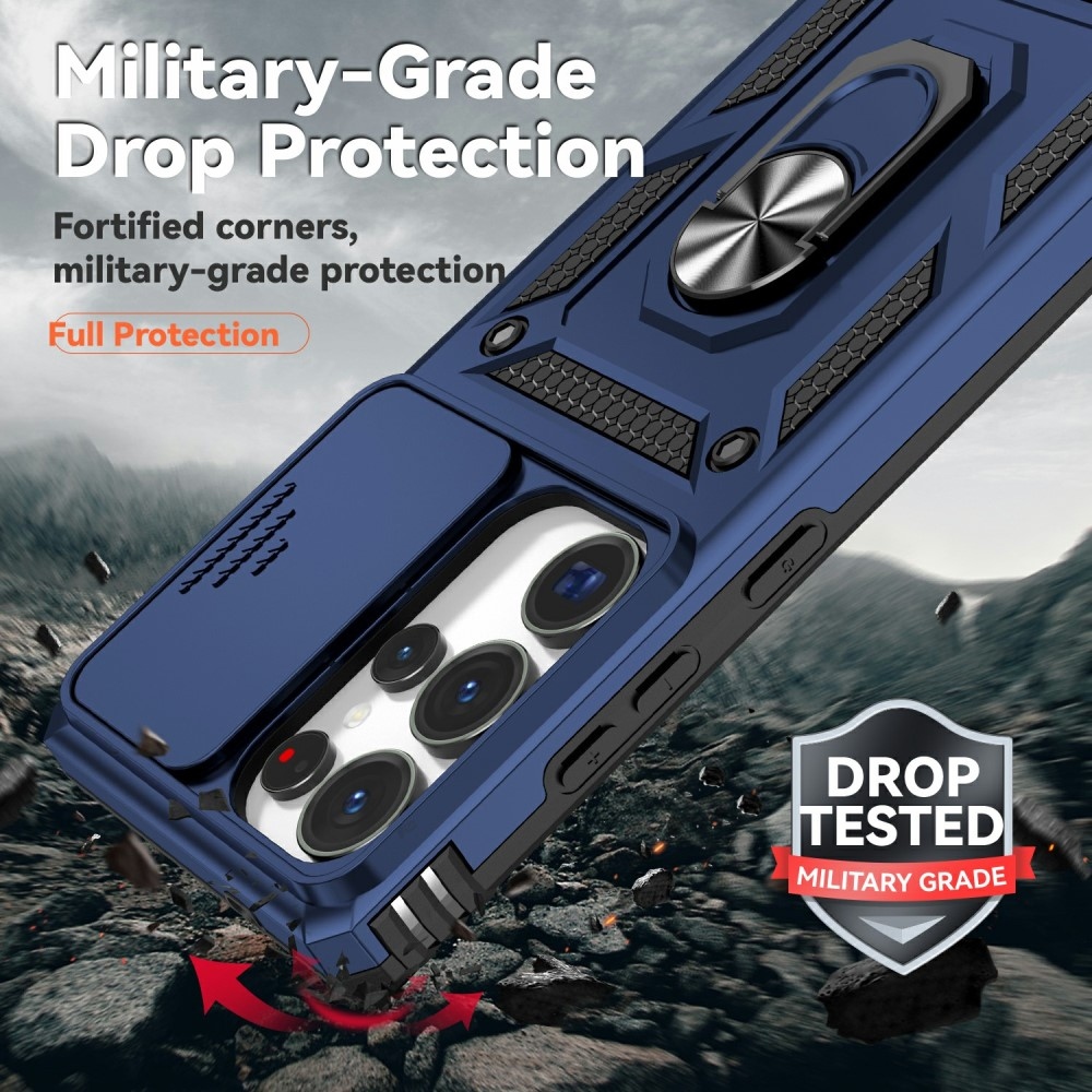 Gyűrűálló borítás Samsung Galaxy S25 Ultra készülékhez - kék