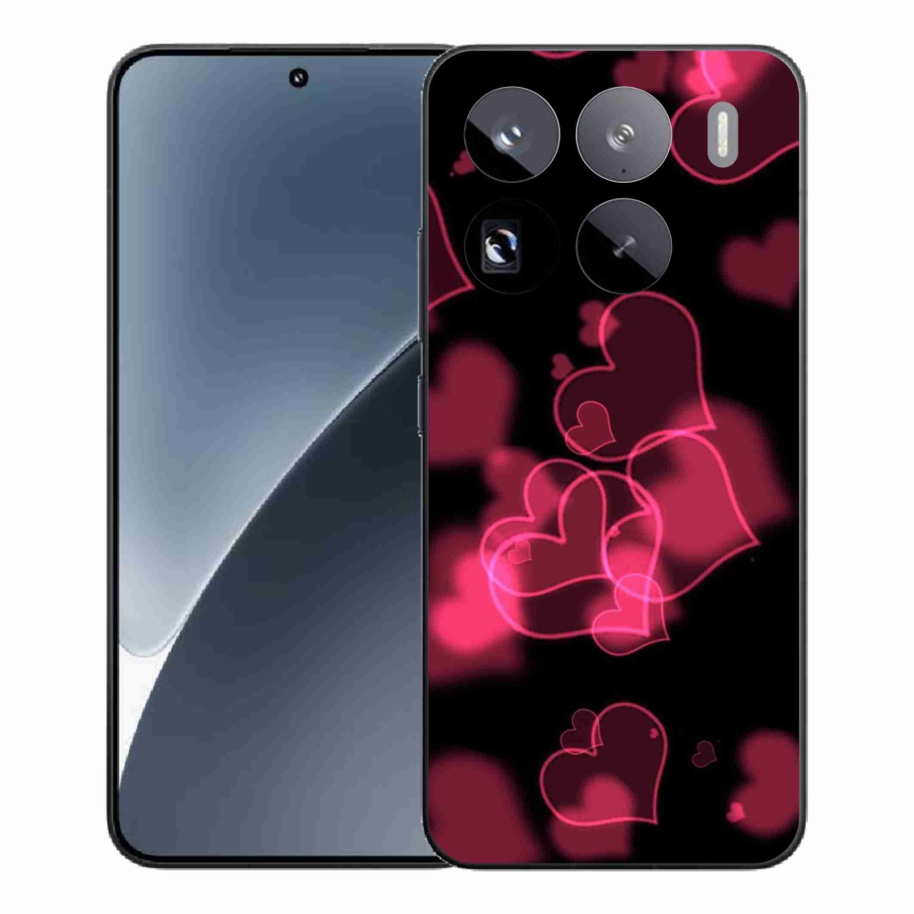 Gél borítás mmCase a Xiaomi 15 Pro-hoz - piros szívek