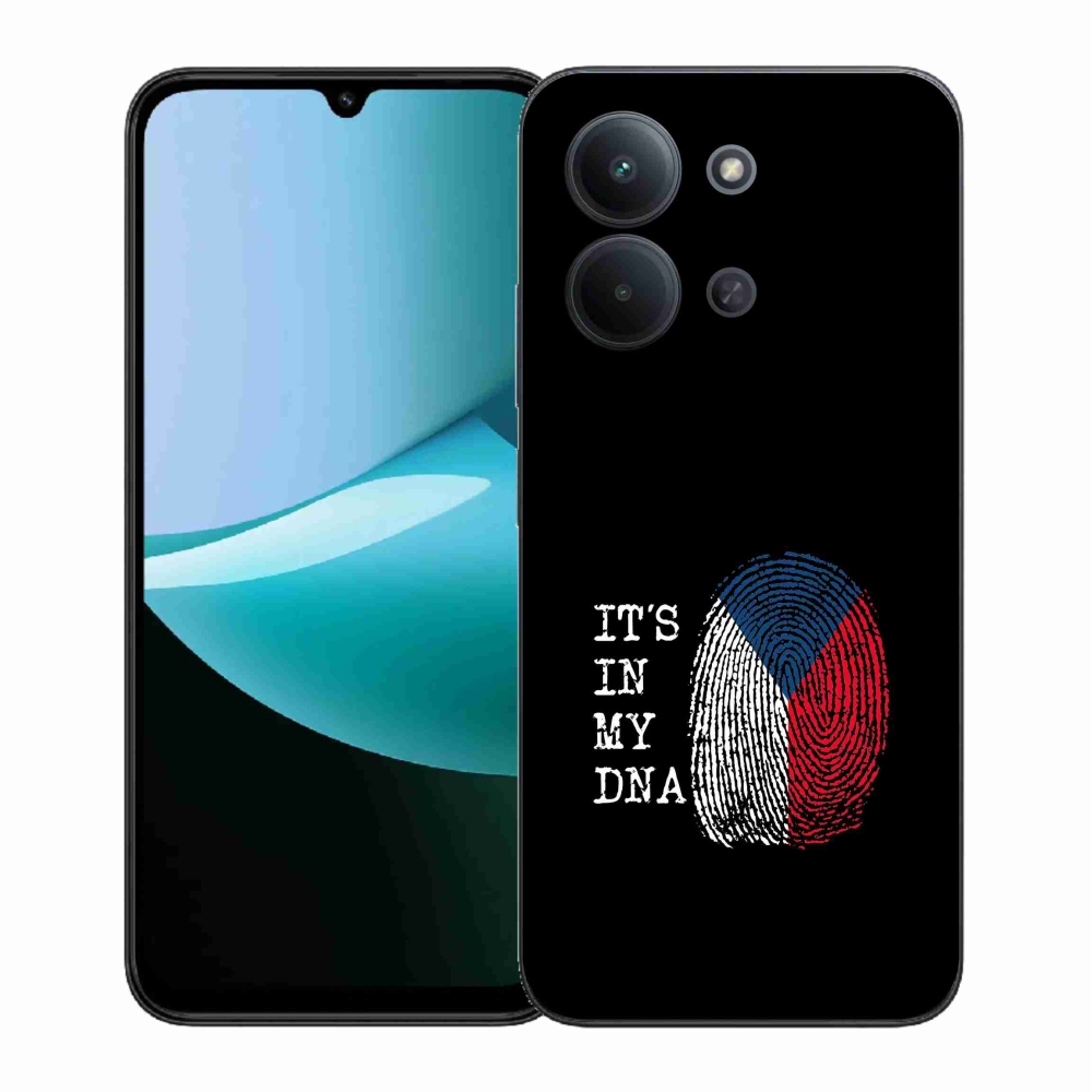 Gél borítás mmCase a Xiaomi Redmi 15C 4G (171mm)/Poco C85 4G (171mm) - zászlós ujjlenyomat fekete háttérrel