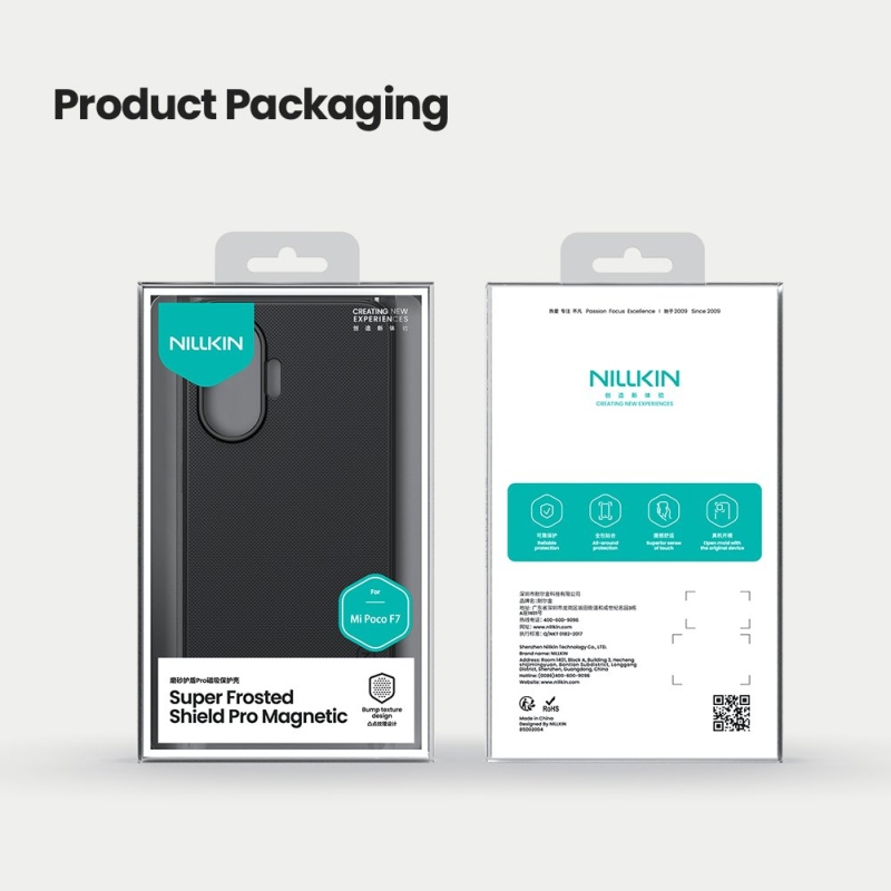 Nillkin Super Frosted PRO mágneses hátlap a Poco F7-hez Fekete