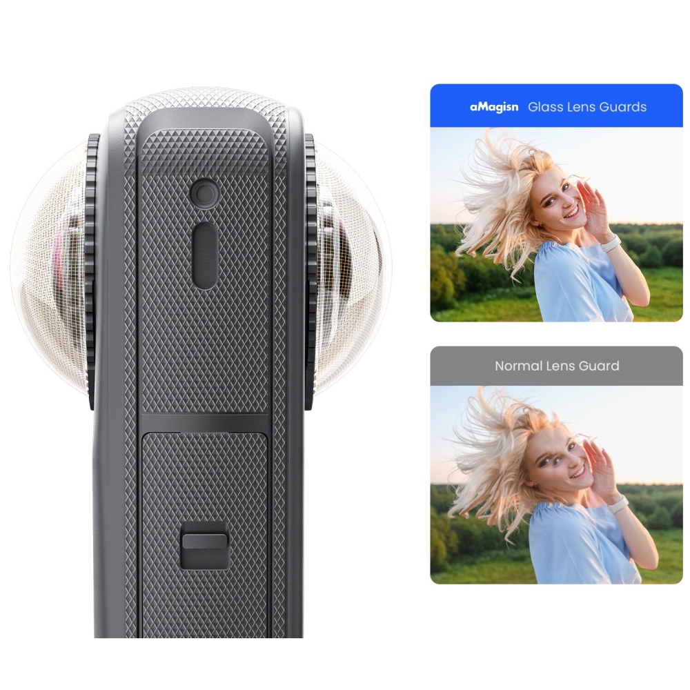 AMAGISN lencsevédő üveg Insta360 X4 Air fényképezőgéphez, 2 db.