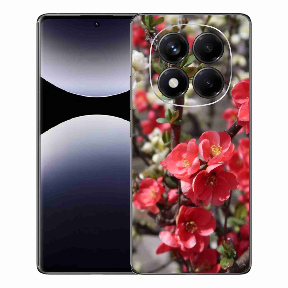 Gél borítás mmCase a Xiaomi Redmi Note 14 Pro számára - piros virágok