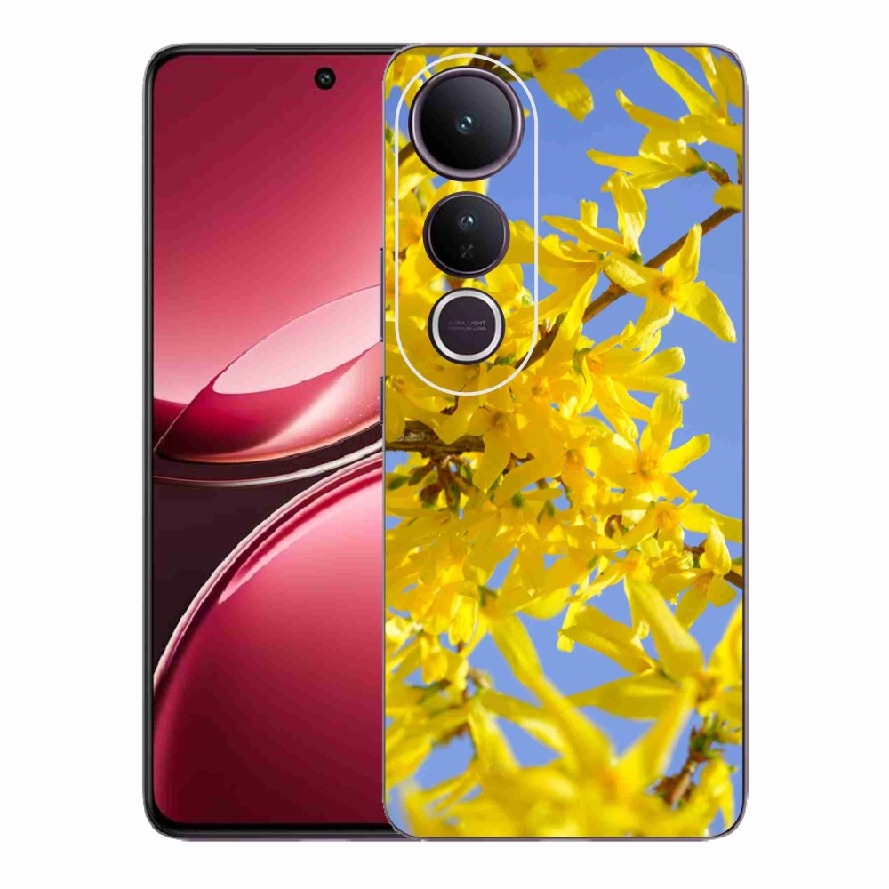 Gél borító mmCase a Vivo V50 Lite 4G/5G készülékhez - sárga virágok