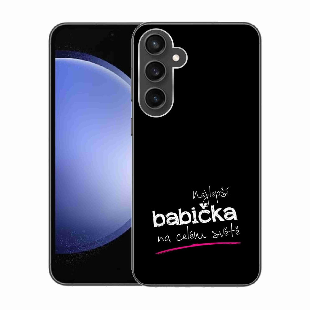 Gél borító mmCase Samsung Galaxy S23 FE - a legjobb nagymama 4 fekete háttérrel