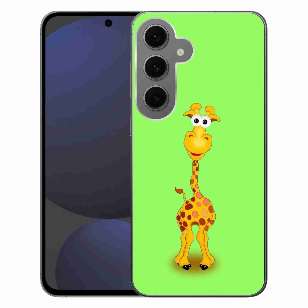 Zselés borítás mmCase Samsung Galaxy S24 FE készülékhez - rajzfilm zsiráf