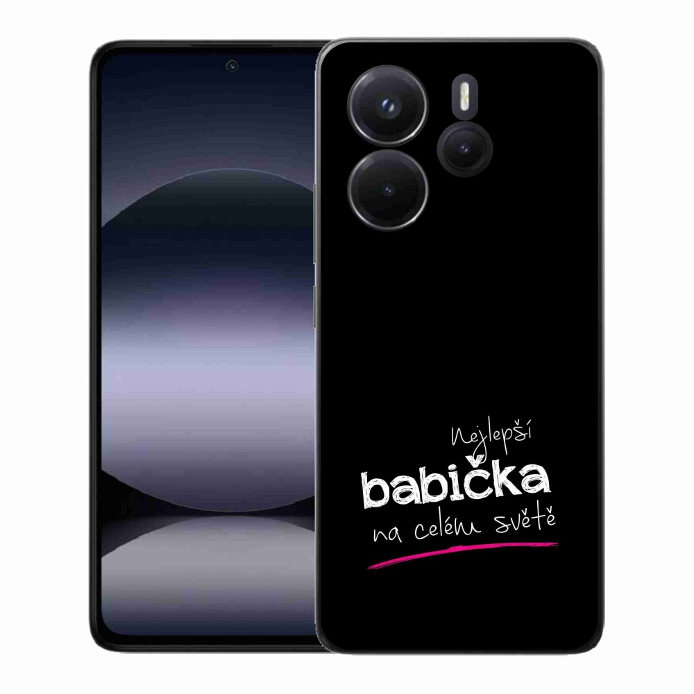 Gél borító mmCase a Xiaomi Redmi Note 14 - a legjobb nagymama 4 fekete háttérrel