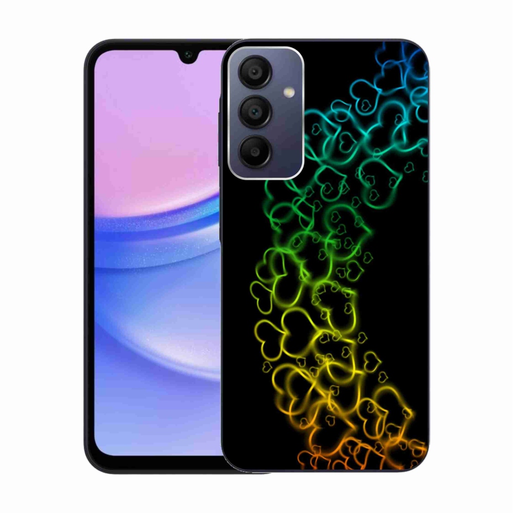 Zselés borítás mmCase Samsung Galaxy A15 4G/5G - színes szívek