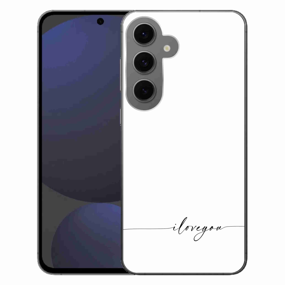Gél borítás mmCase Samsung Galaxy S24 FE - I love you fehér háttérrel