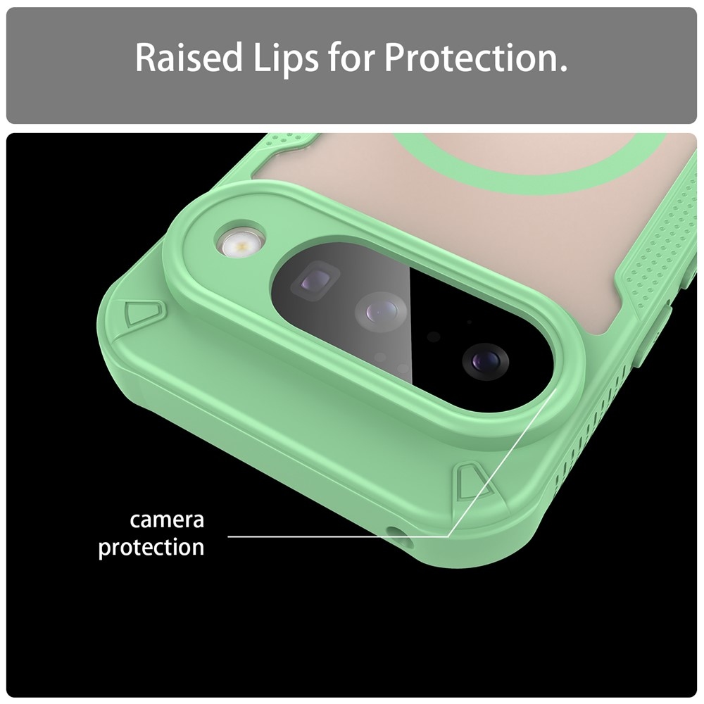 Froste tartós védőburkolat MagSafe-val a Google Pixel 10 készülékhez - zöld