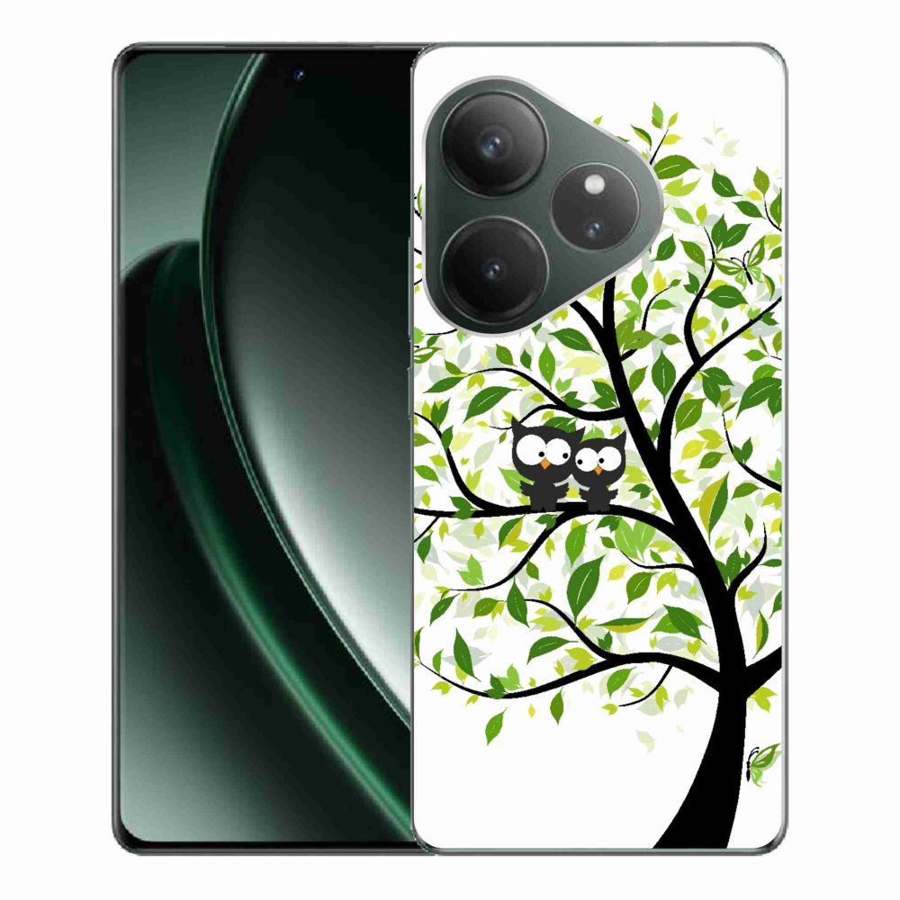 Gél borítás mmCase a Realme GT 6 5G/GT 6T 5G számára - baglyok a fán
