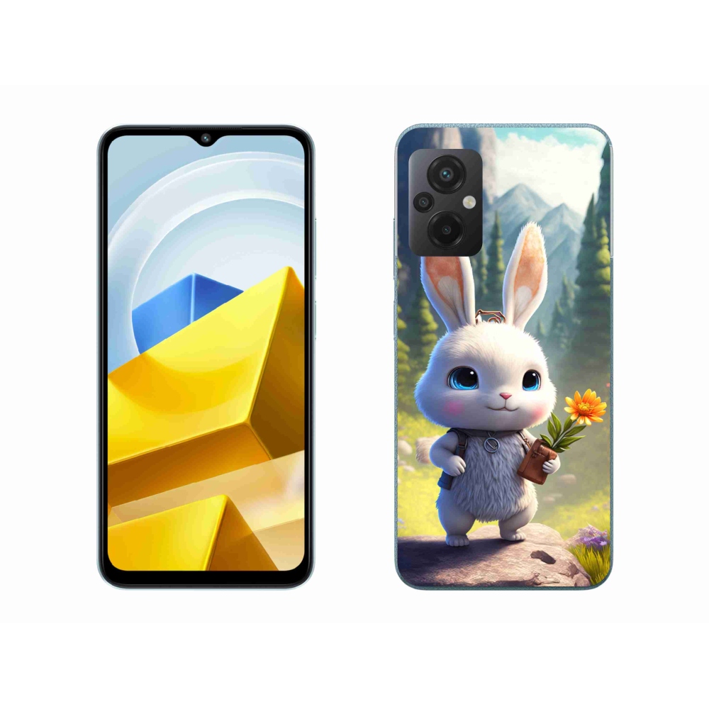 Gél borítás mmCase a Xiaomi Poco M5 4G-hez - aranyos nyuszi