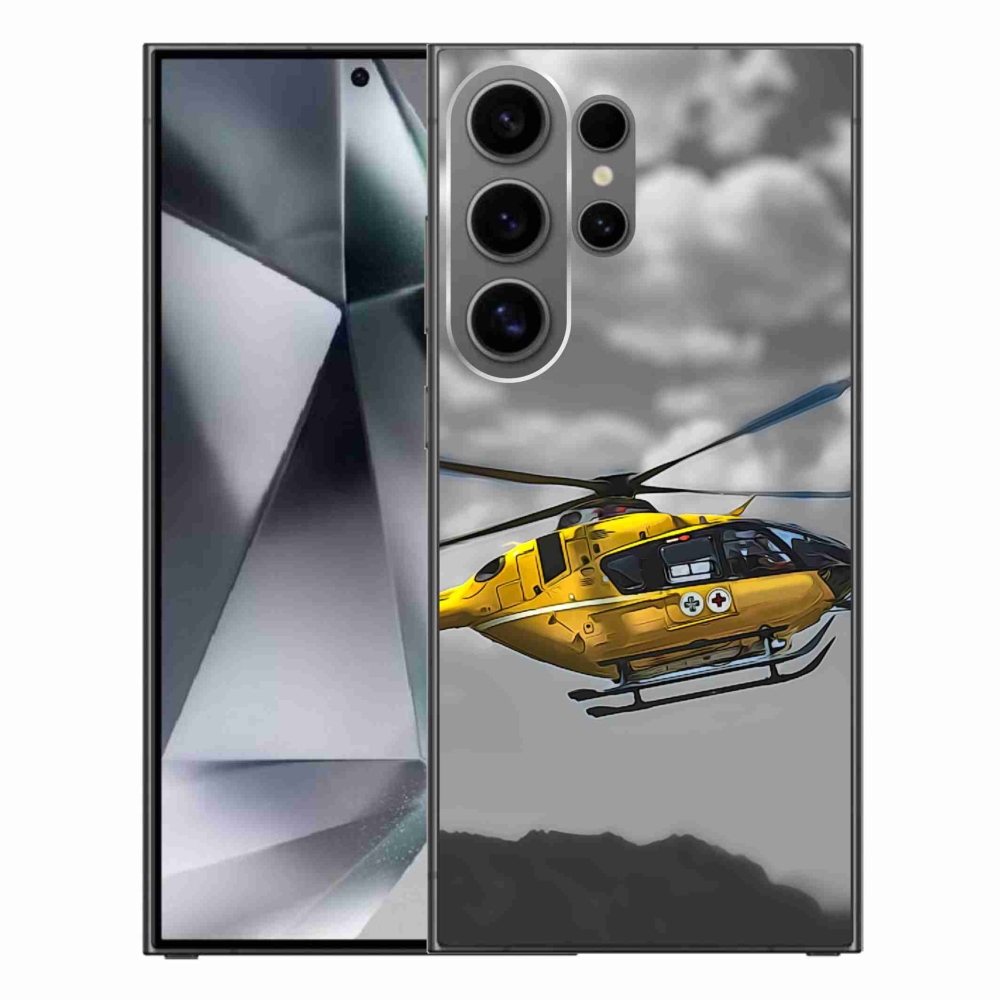 Gél védőhuzat mmCase Samsung Galaxy S24 Ultra - sárga helikopterhez