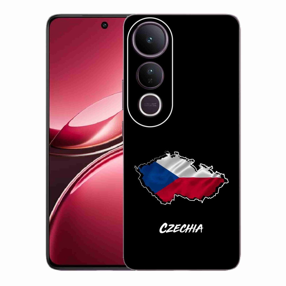 Gél borító mmCase a Vivo V50 Lite 4G/5G - Csehország fekete háttérrel