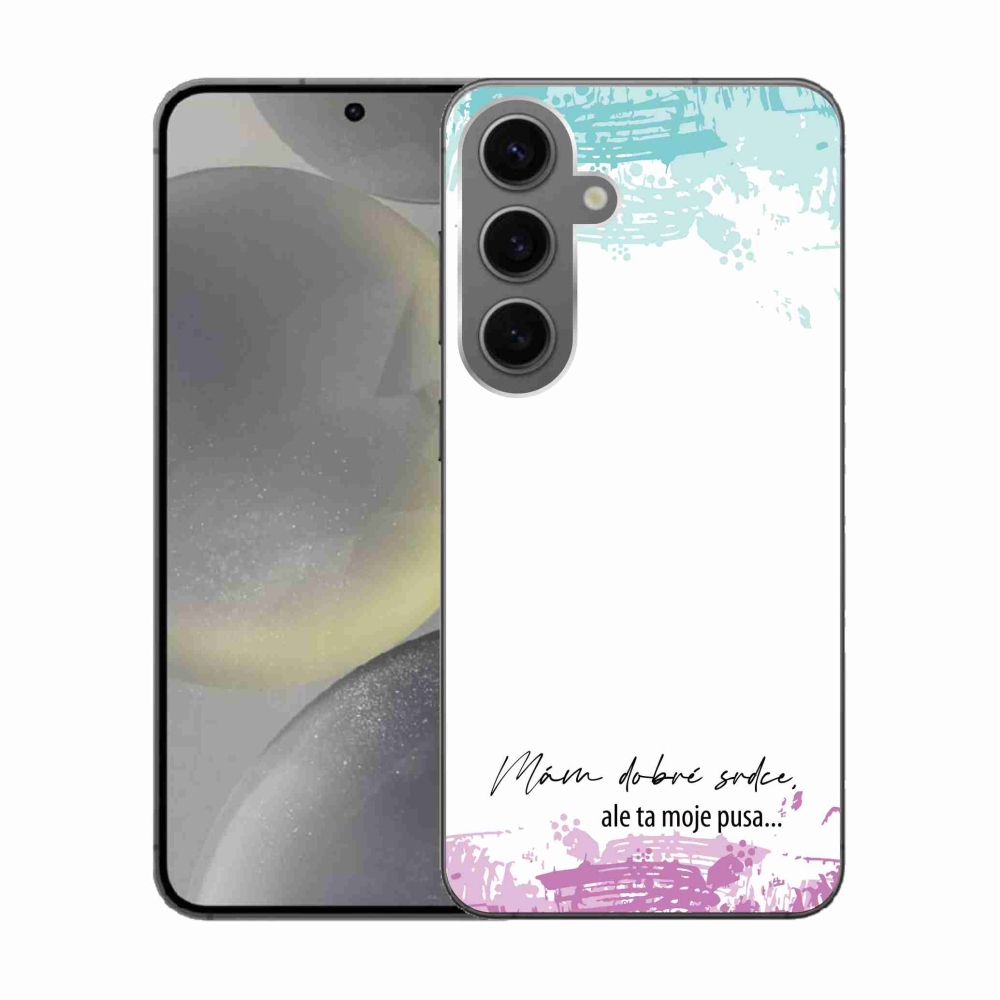 Gél borító mmCase Samsung Galaxy S24 készülékhez - vicces szöveg 3 fehér háttér