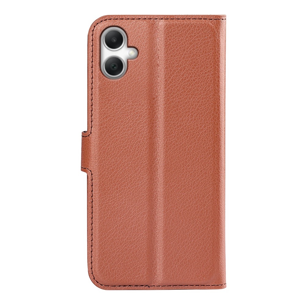 Litchi könyv tok Samsung Galaxy A07 4G-hez - barna