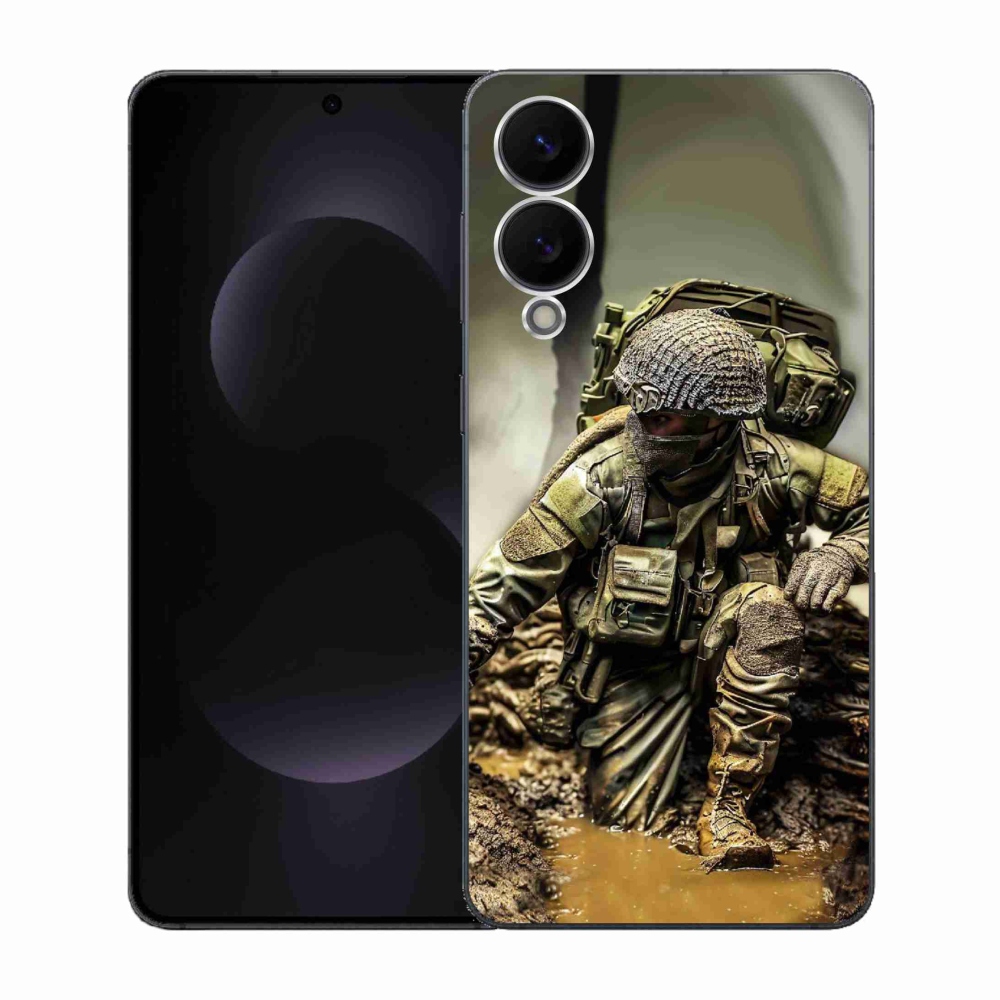 Gél borítás mmCase Samsung Galaxy S25 Edge készülékhez - katona