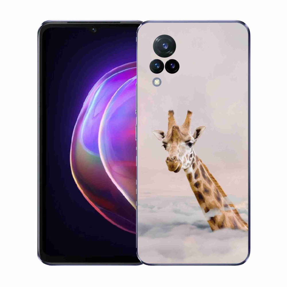 Gél borítás mmCase a Vivo V21 4G/5G készülékhez - zsiráf a felhőkben
