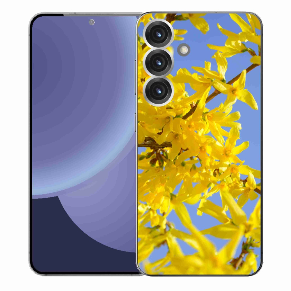 Gél védőhuzat mmCase Samsung Galaxy S25+ készülékhez - sárga virágok