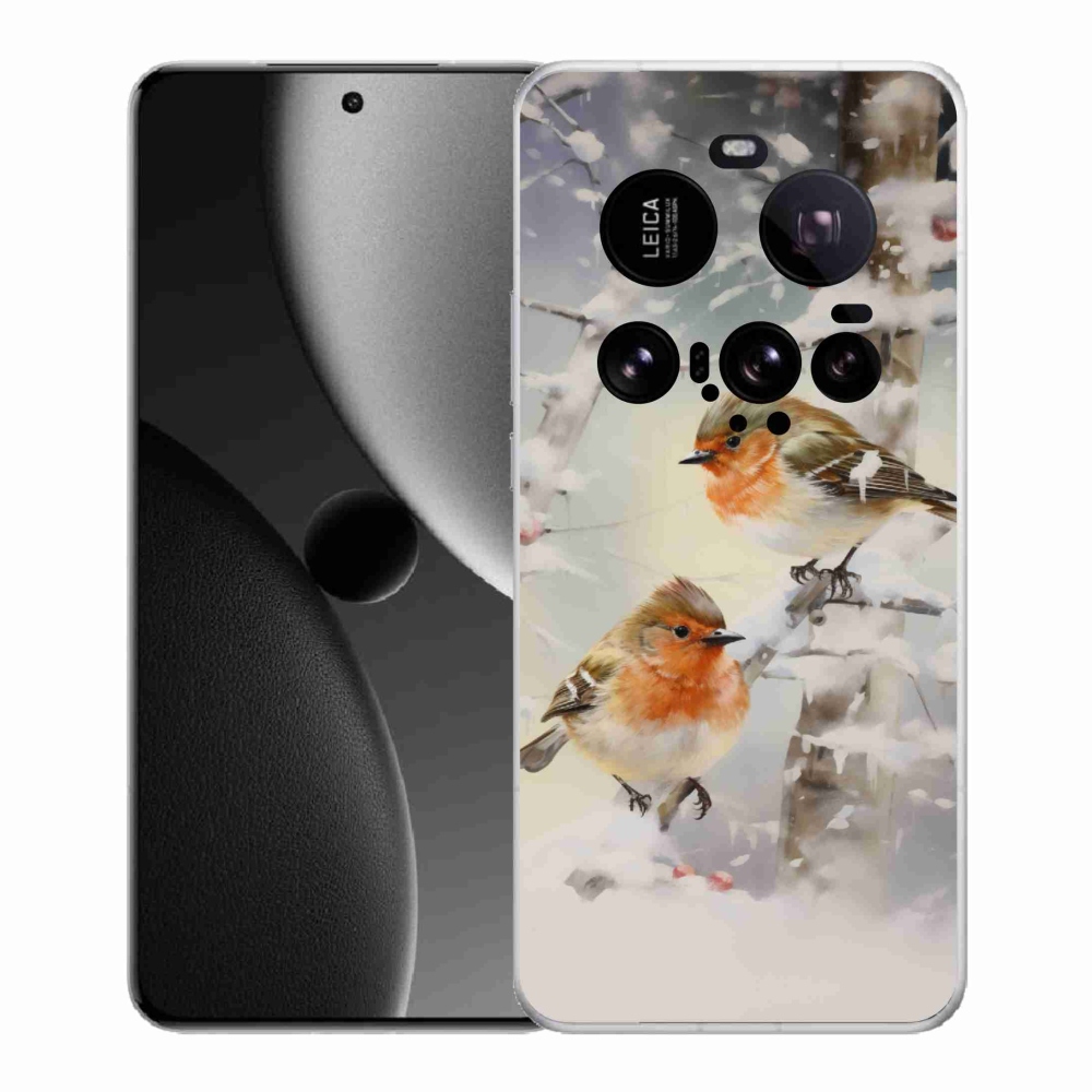 Gél borítás mmCase a Xiaomi 15 Ultra - madarak télen