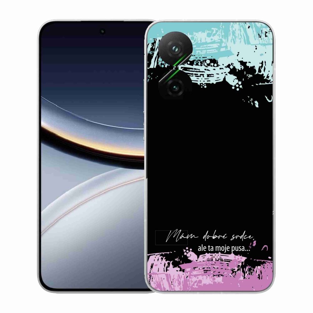 Gél borító mmCase a Xiaomi Poco F7 5G-hez - vicces szöveg 3 fekete háttérrel