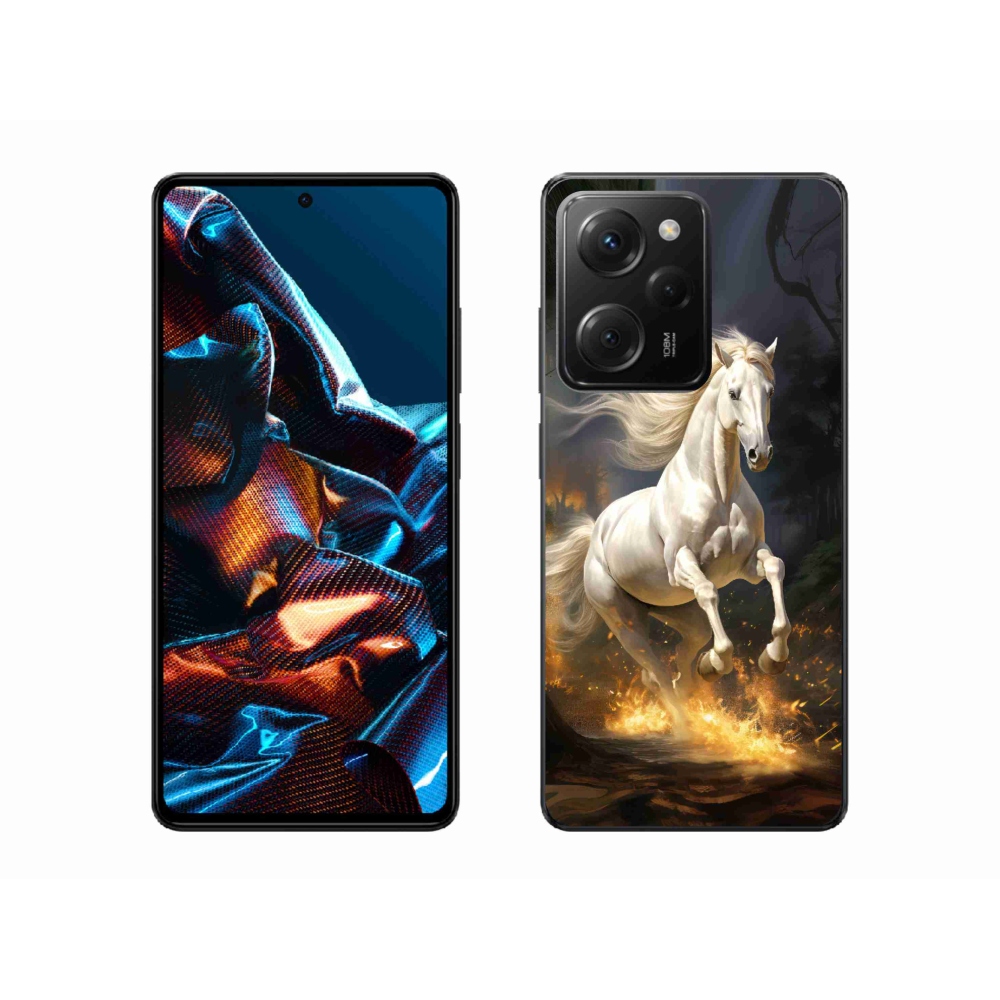 Gél borítás mmCase a Xiaomi Poco X5 Pro 5G-hez - fehér ló 2