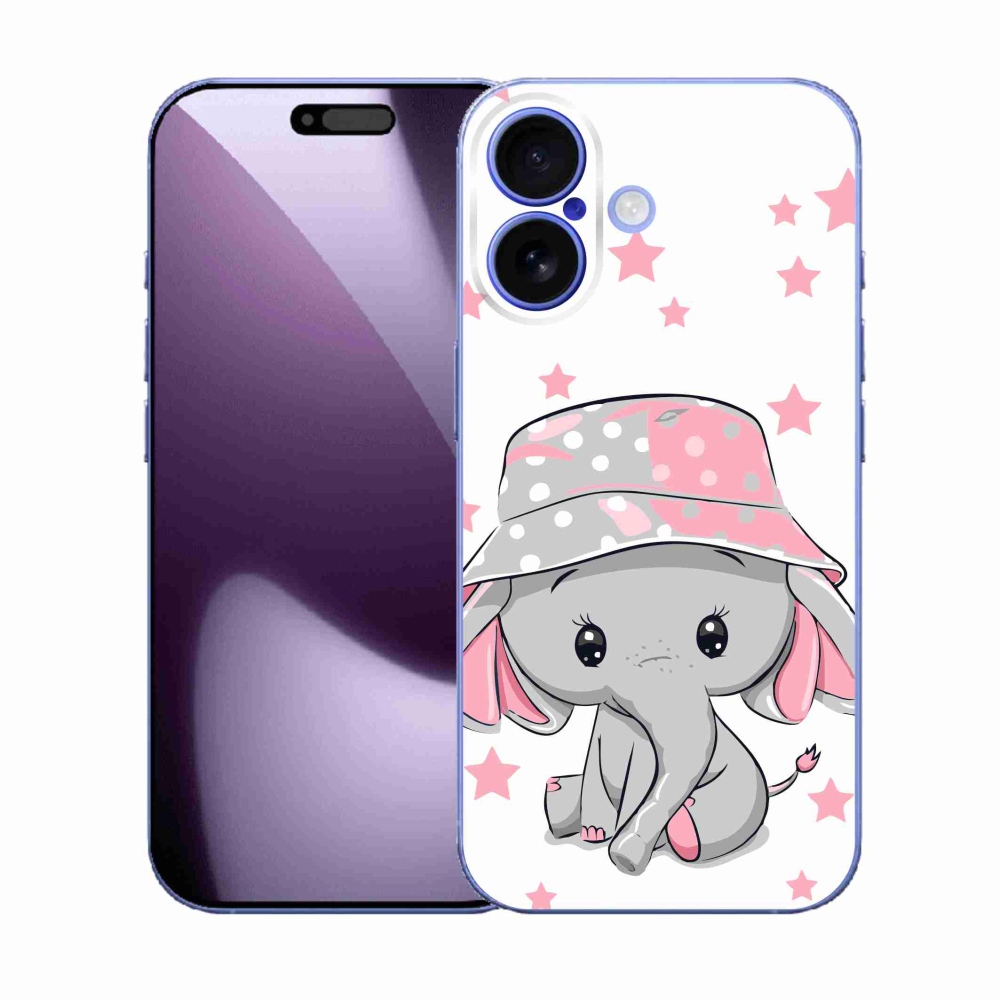 Zselés borítás mmCase iPhone 17 készülékhez - rózsaszín elefánt