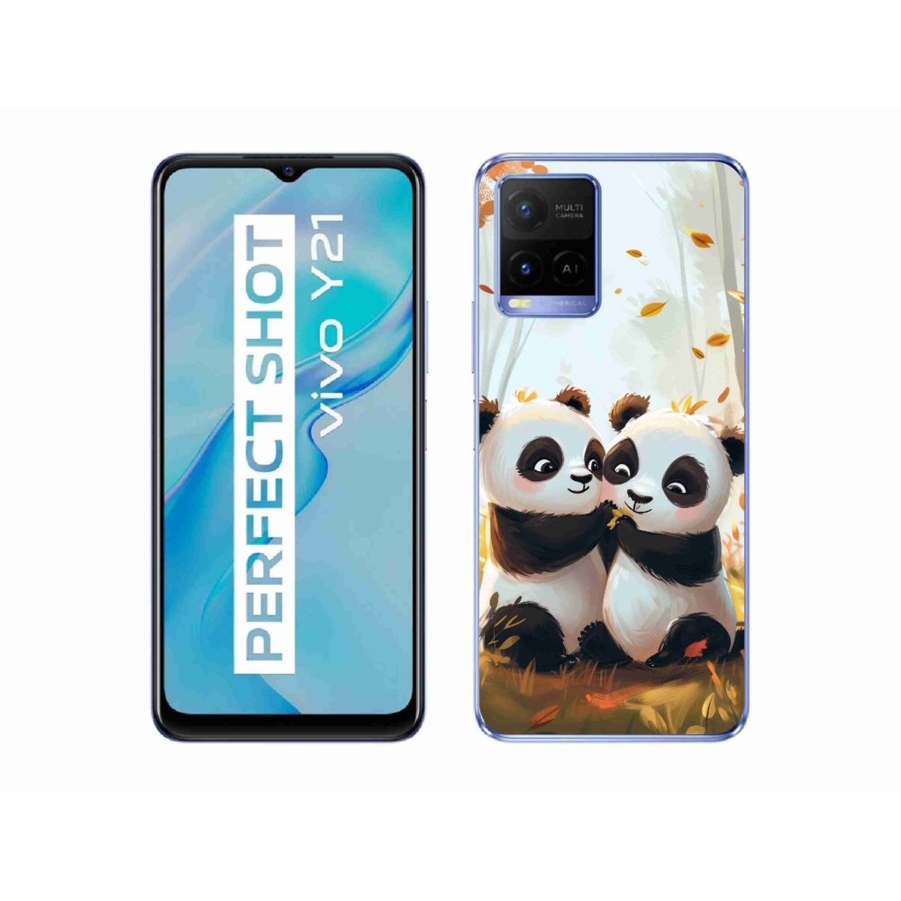 Gél védőhuzat mmCase a Vivo Y21/Y21s/Y33s készülékhez - pandas