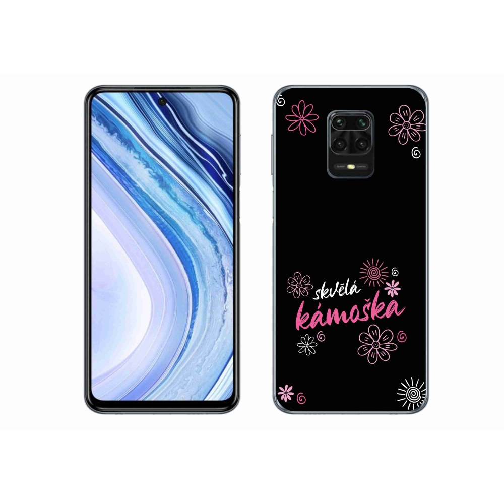 Gél borító mmCase a Xiaomi Redmi Note 9S-hez - nagyszerű haver fekete háttérrel