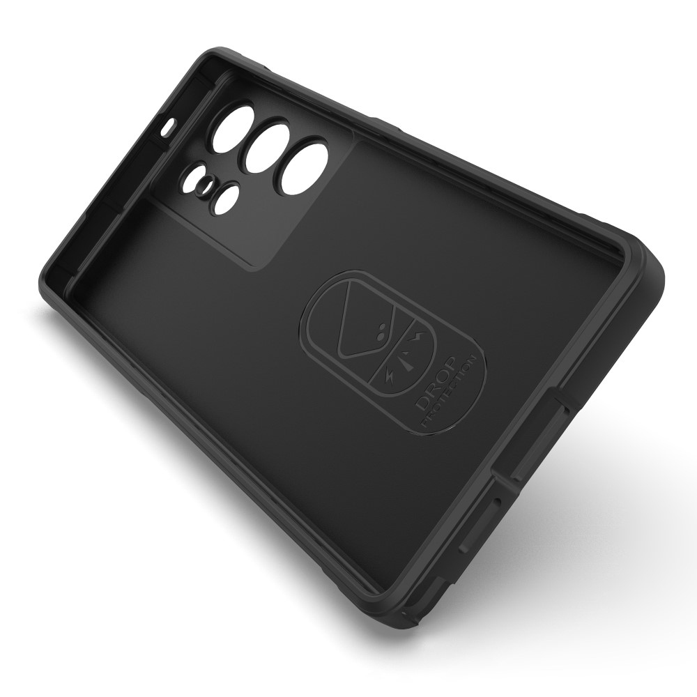 Rugg tartós zselés tok Samsung Galaxy S25 Ultra készülékhez - fekete