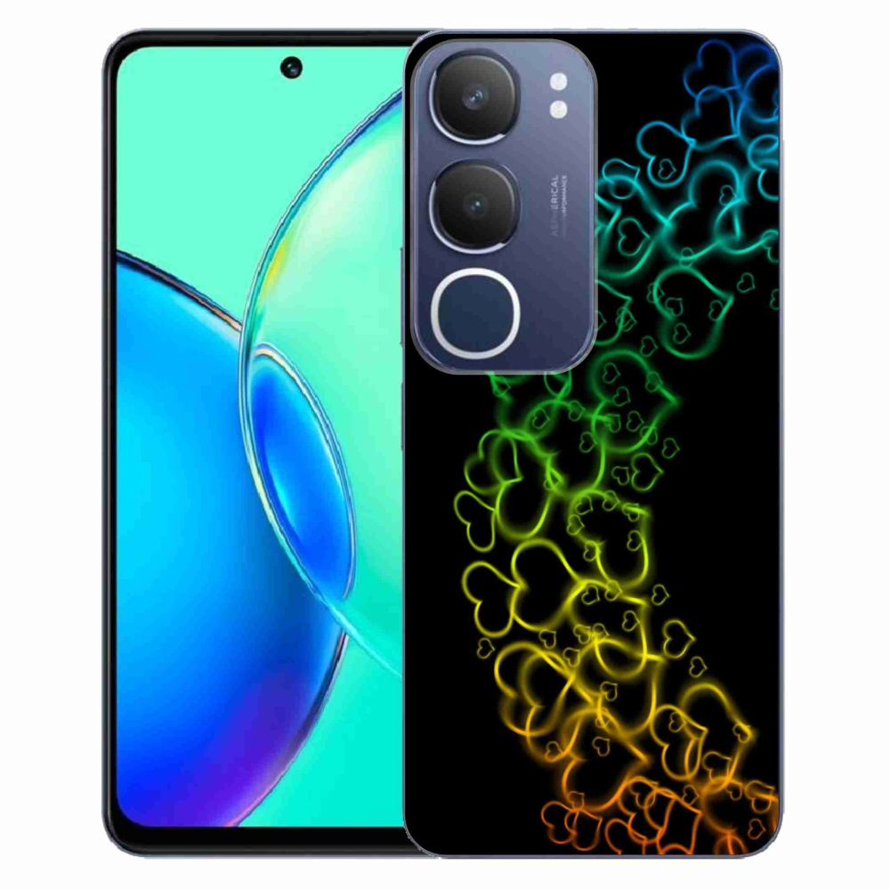 Gél borító mmCase a Vivo Y19s készülékhez - színes szívek