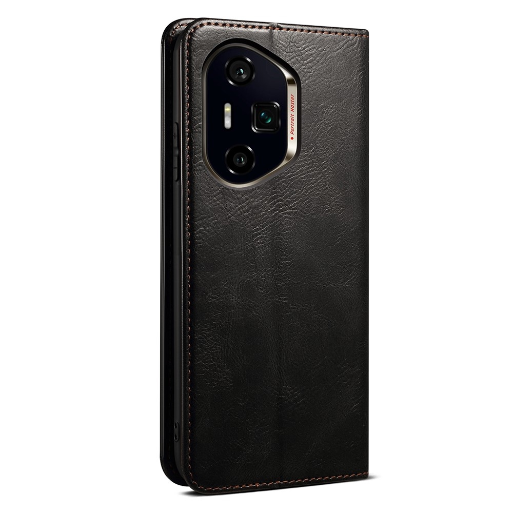 Viaszos könyv tok a Honor 400 Pro-hoz - fekete