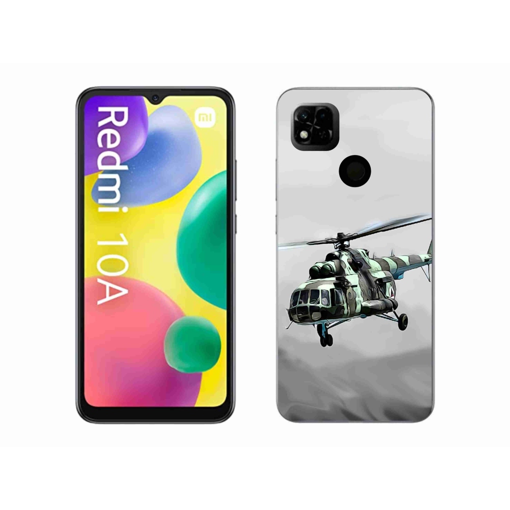 Gél borítás mmCase a Xiaomi Redmi 10A számára - katonai helikopter