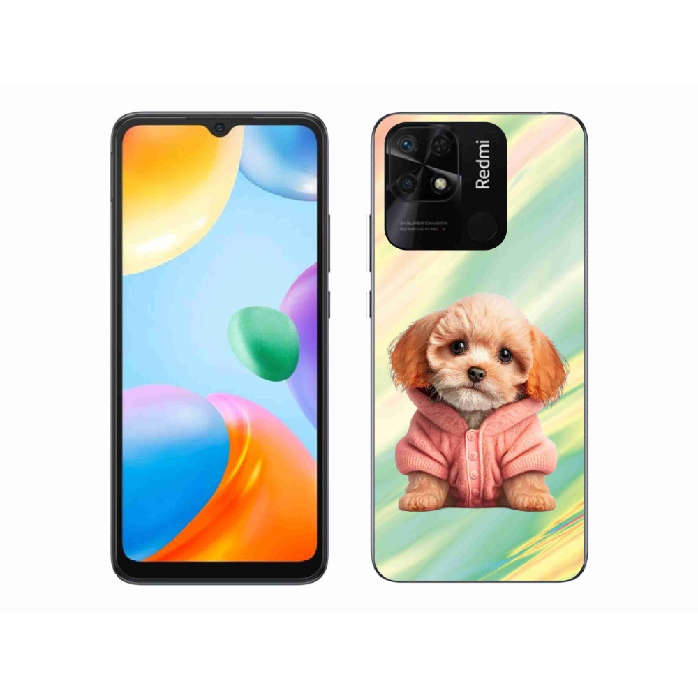 Gél borítás mmCase a Xiaomi Redmi 10C-hez - kiskutya pulóverben