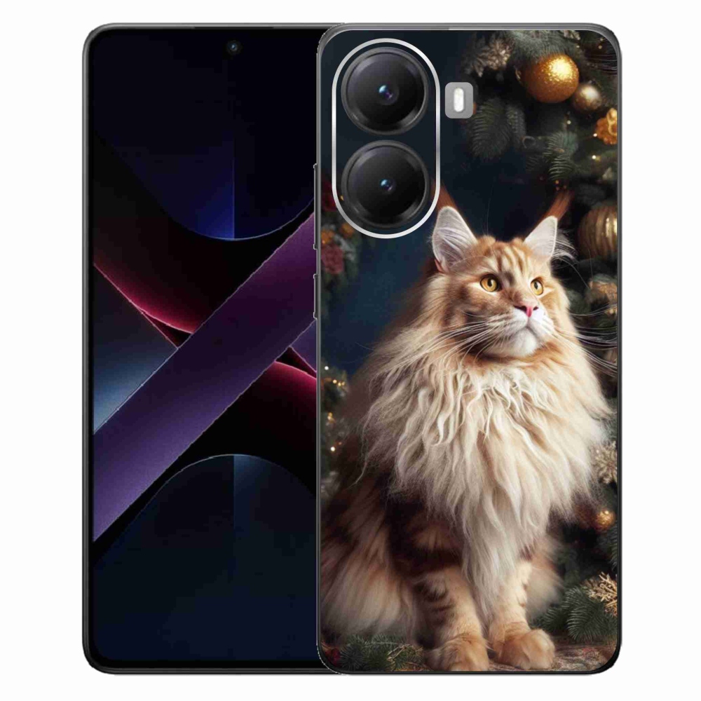 Gél borítás mmCase a Xiaomi Poco X7 Pro 5G számára - macska a fánál