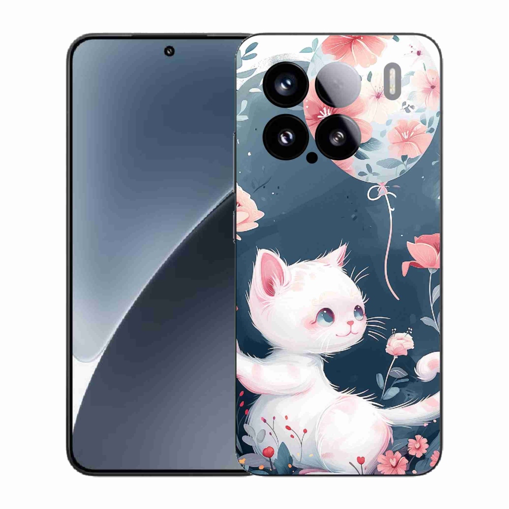 Gél borító mmCase a Xiaomi 15-öshöz - cica lufival