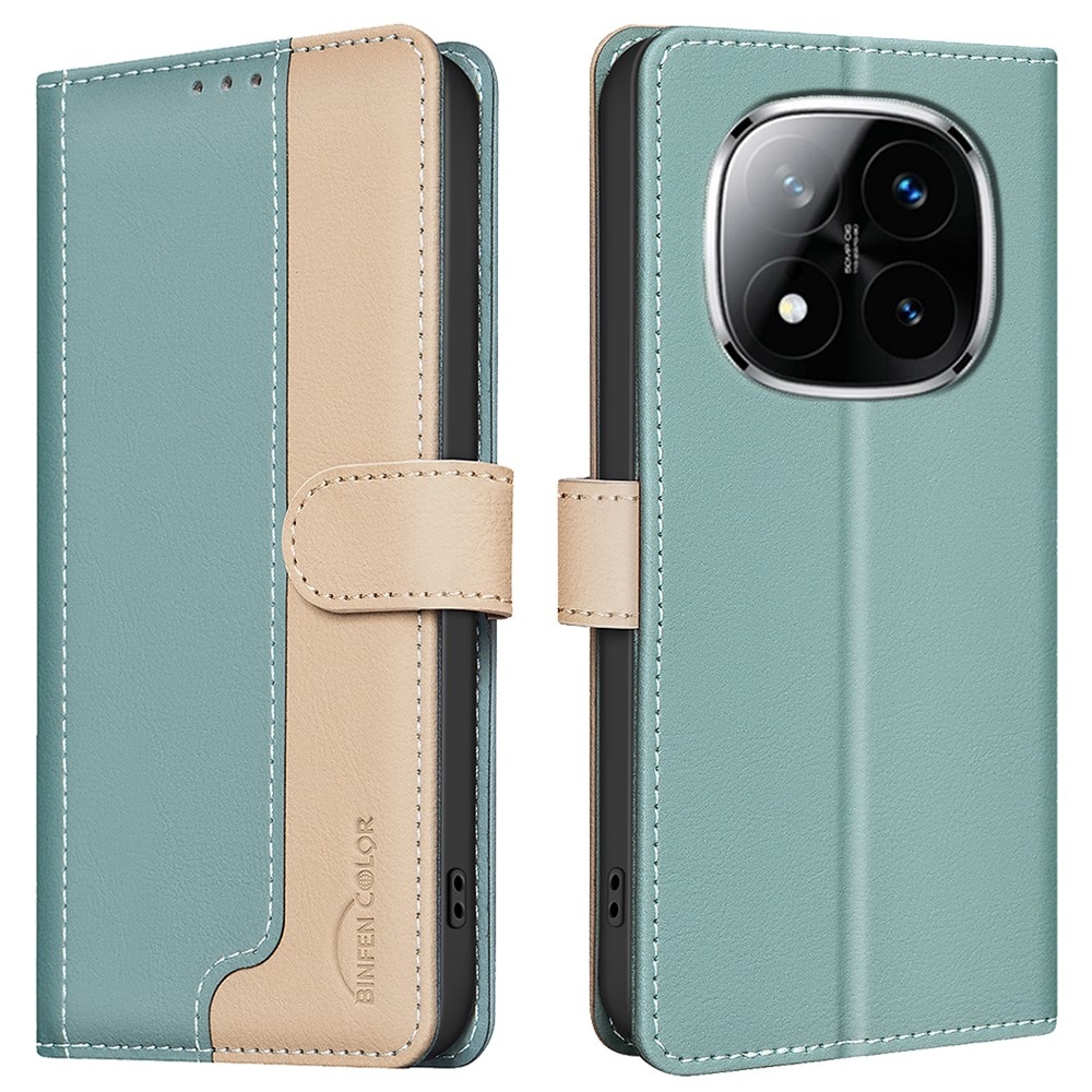 BNF DUO könyvtáska Xiaomi Redmi Note 14 Pro-hoz - zöld