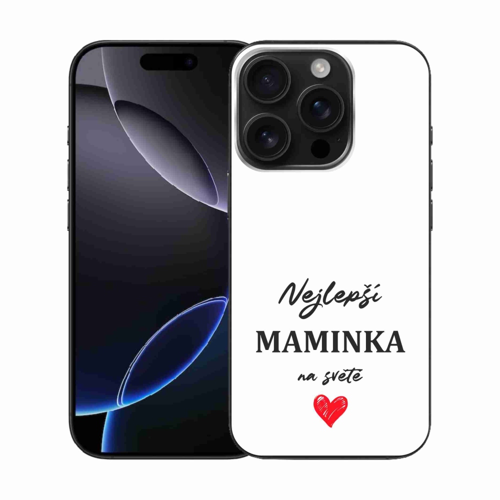 Gél borítás mmCase iPhone 16 Pro készülékhez - Best Mom 1 Fehér háttér