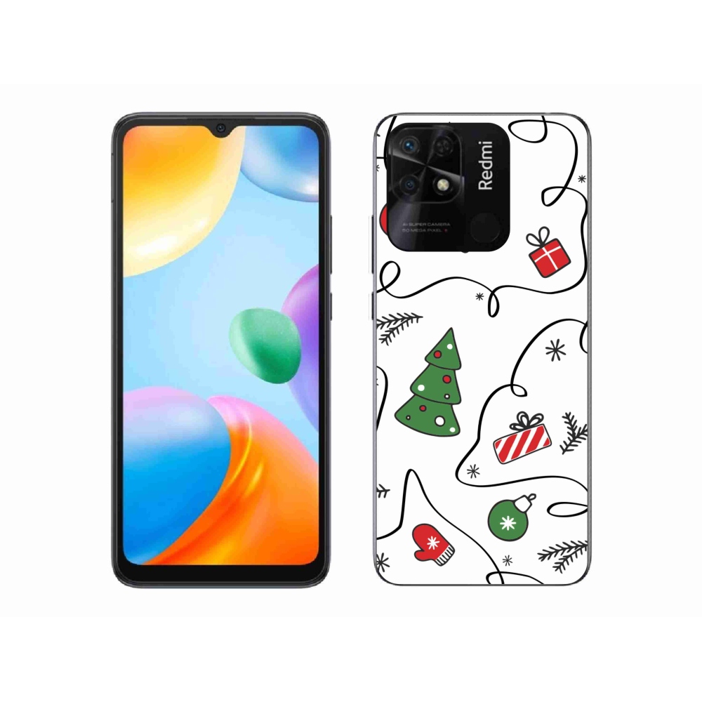 Gél borító mmCase a Xiaomi Redmi 10C-hez - karácsonyi motívumok