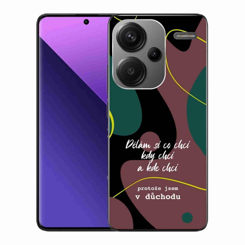 Gél borító mmCase a Xiaomi Redmi Note 13 Pro+ 5G számára - vicces szöveg 10 fekete háttérrel