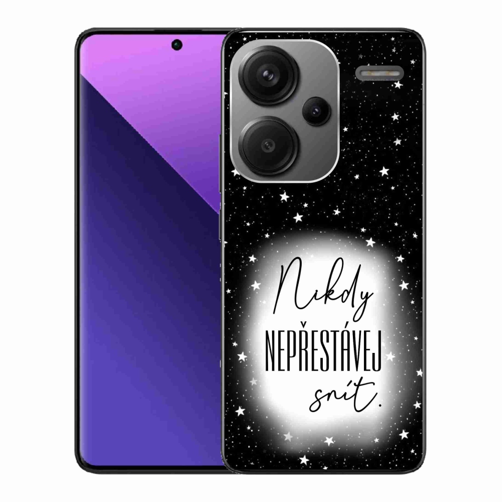 Gél borítás mmCase a Xiaomi Redmi Note 13 Pro+ 5G - idézet 1 fehér és fekete háttérrel