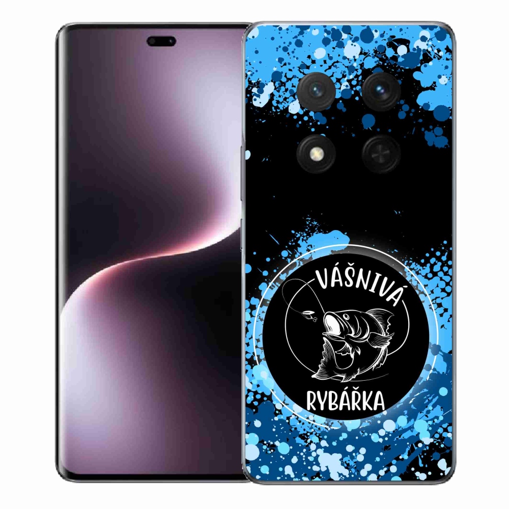 Gél borító mmCase a Honor Magic 7 Lite 5G számára - szenvedélyes halásznő fekete háttérrel