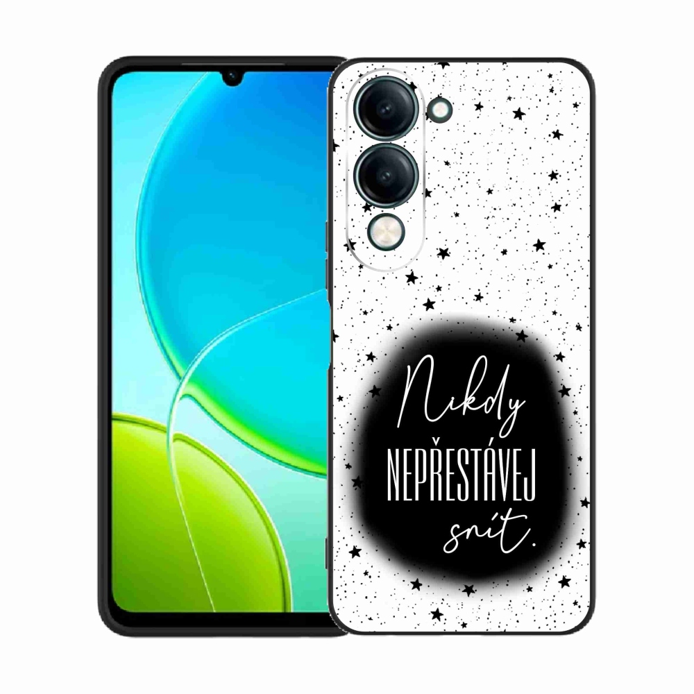 Gél borítás mmCase a Vivo Y29s 5G készülékhez - Idézet 1 fekete és fehér háttérrel