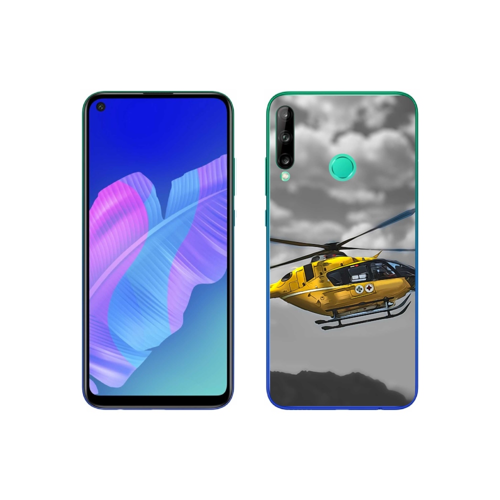 Gél borítás mmCase a Huawei P40 Lite E - sárga helikopterhez